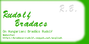rudolf bradacs business card