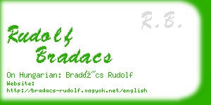 rudolf bradacs business card